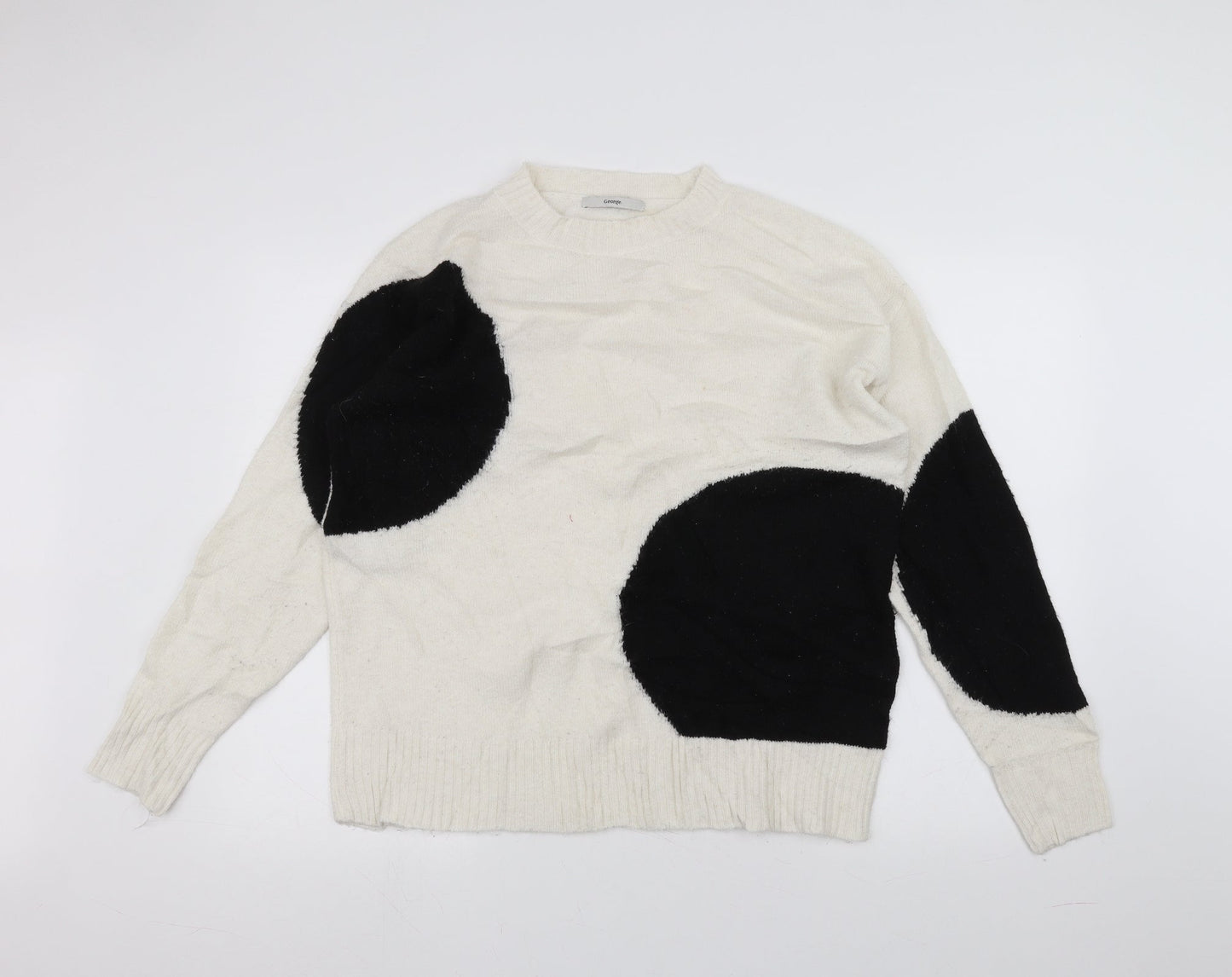 George Womens White   Pullover Jumper Size M