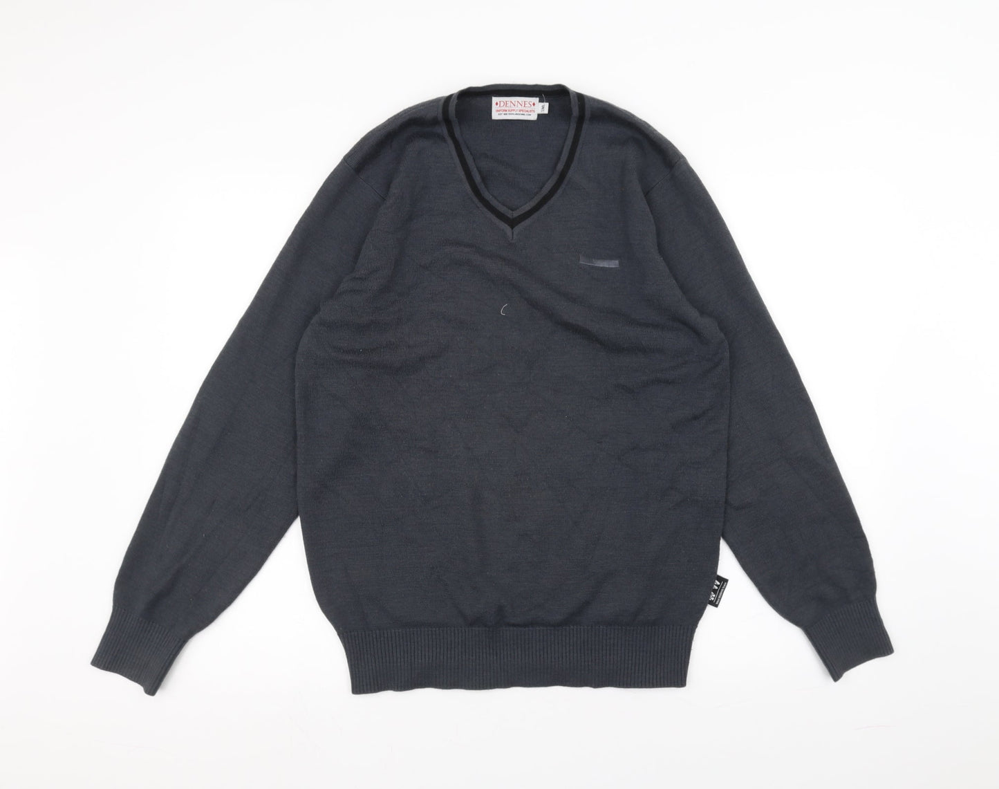 Dennes Mens Grey   Pullover Jumper Size S