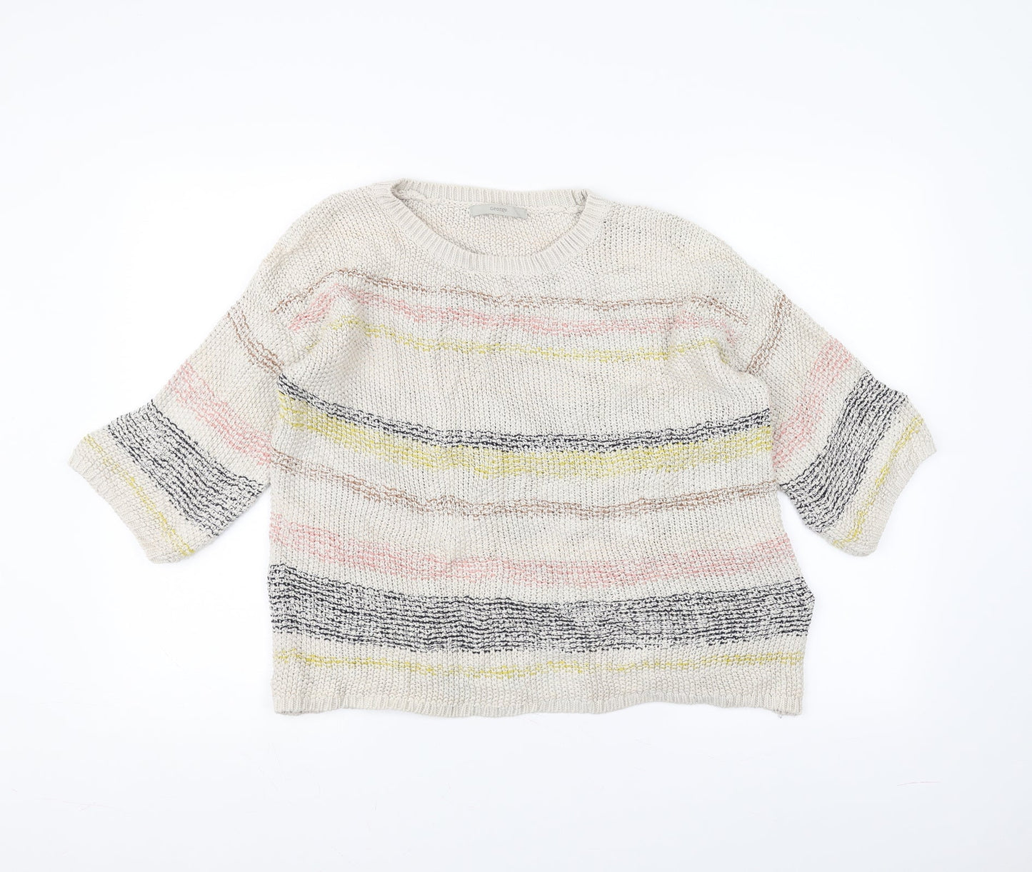 George Womens Brown Striped Knit Pullover Jumper Size 18