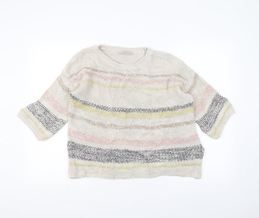 George Womens Brown Striped Knit Pullover Jumper Size 18