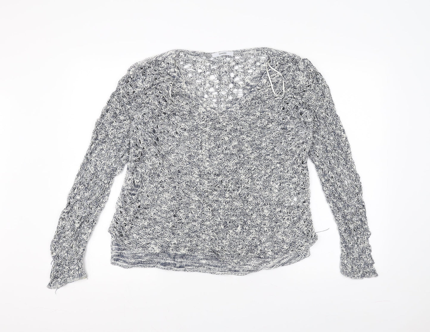 George Womens White  Knit Pullover Jumper Size 16