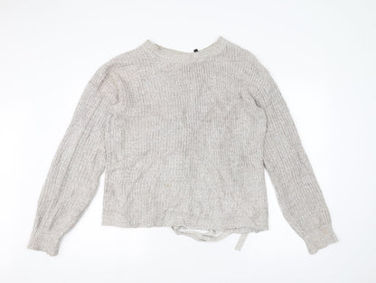 Bobeau Womens Grey  Knit Pullover Jumper Size M
