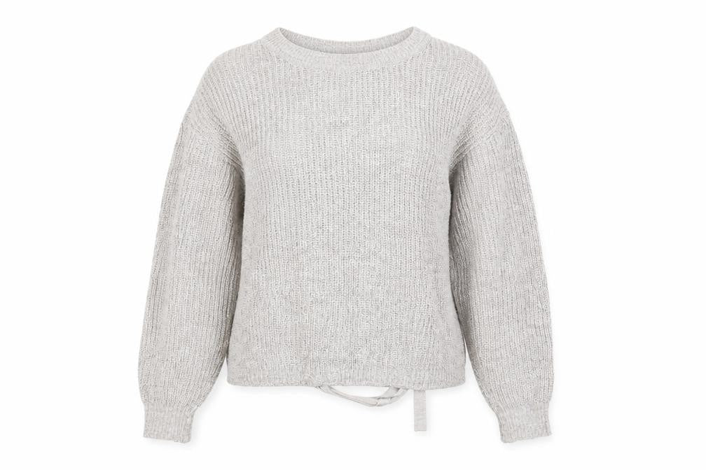 Bobeau Womens Grey  Knit Pullover Jumper Size M