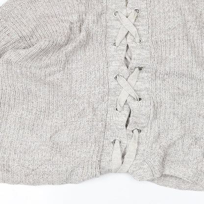 Bobeau Womens Grey  Knit Pullover Jumper Size M