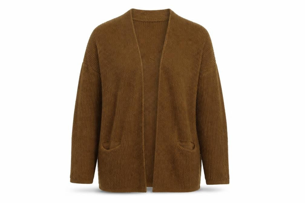 Pull&Bear Womens Brown  Knit Jacket Coatigan Size S