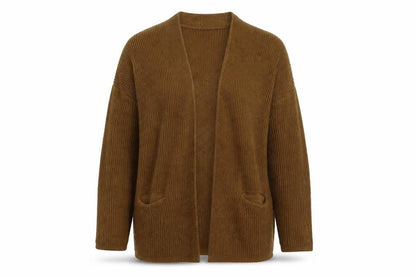 Pull&Bear Womens Brown  Knit Jacket Coatigan Size S