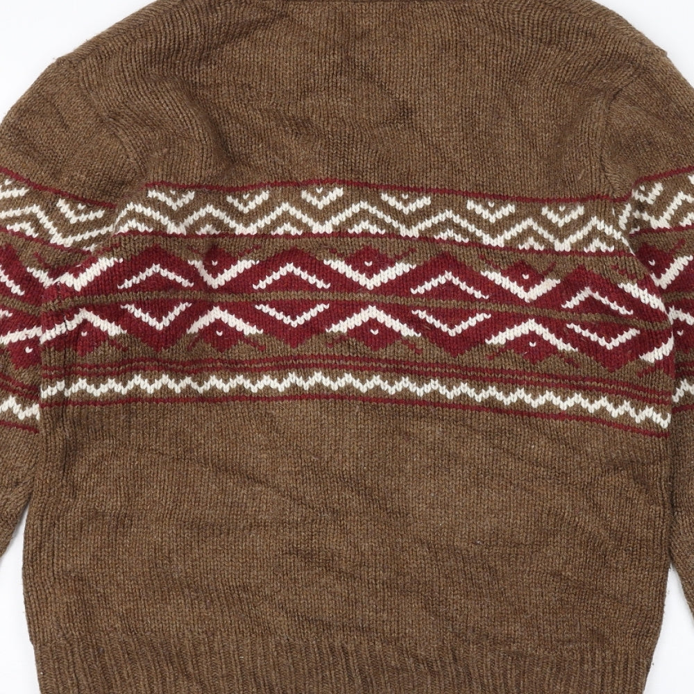 FYI Womens Brown  Knit Jacket Coatigan Size L