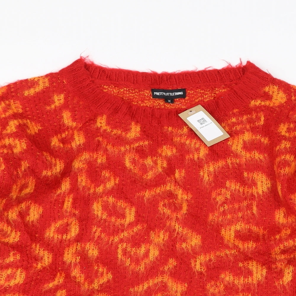 PRETTYLITTLETHING Womens Red   Pullover Jumper Size M