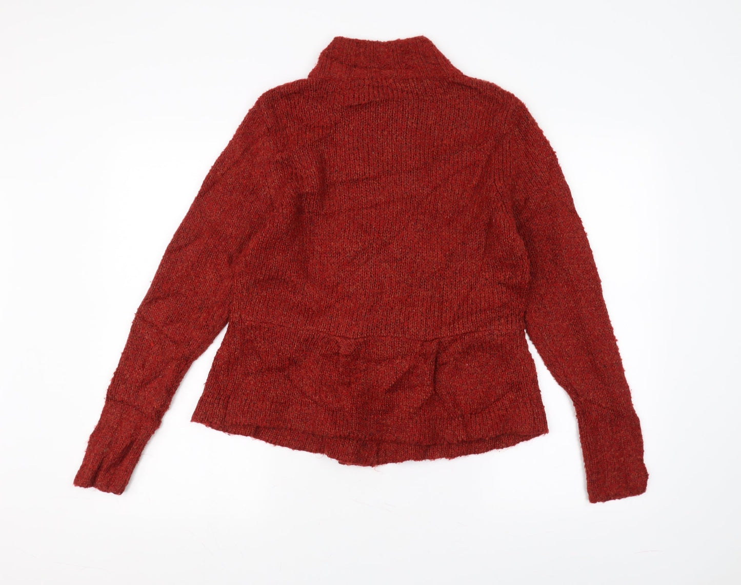 B High Womens Orange  Knit Pullover Jumper Size M