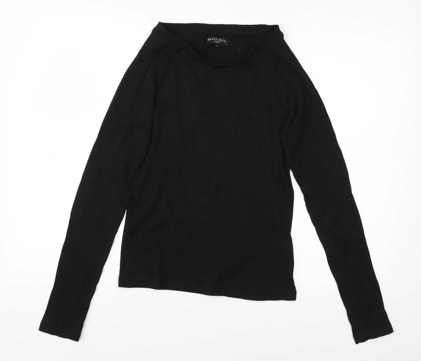 Brave Soul Womens Black   Pullover Jumper Size M