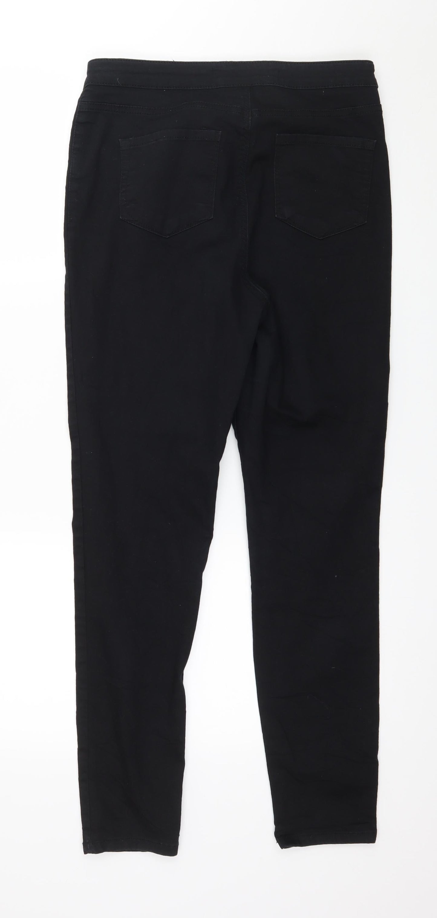 Denim & Co. Womens Black  Denim Skinny Jeans Size 12 L28 in