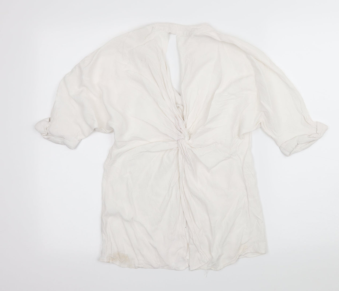 River Island Womens White   Basic Blouse Size 6  - open back