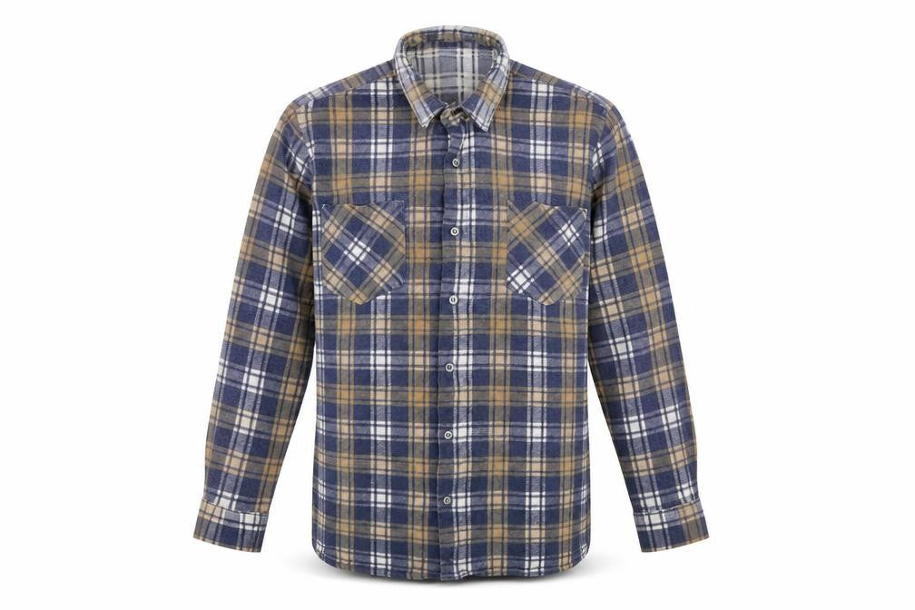 Preworn Mens Beige Plaid   Button-Up Size S
