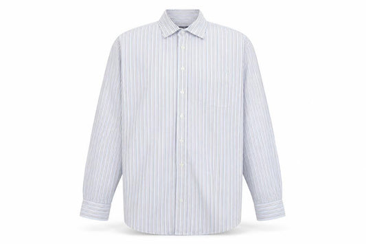 Kirkland Mens Blue Striped   Button-Up Size 17