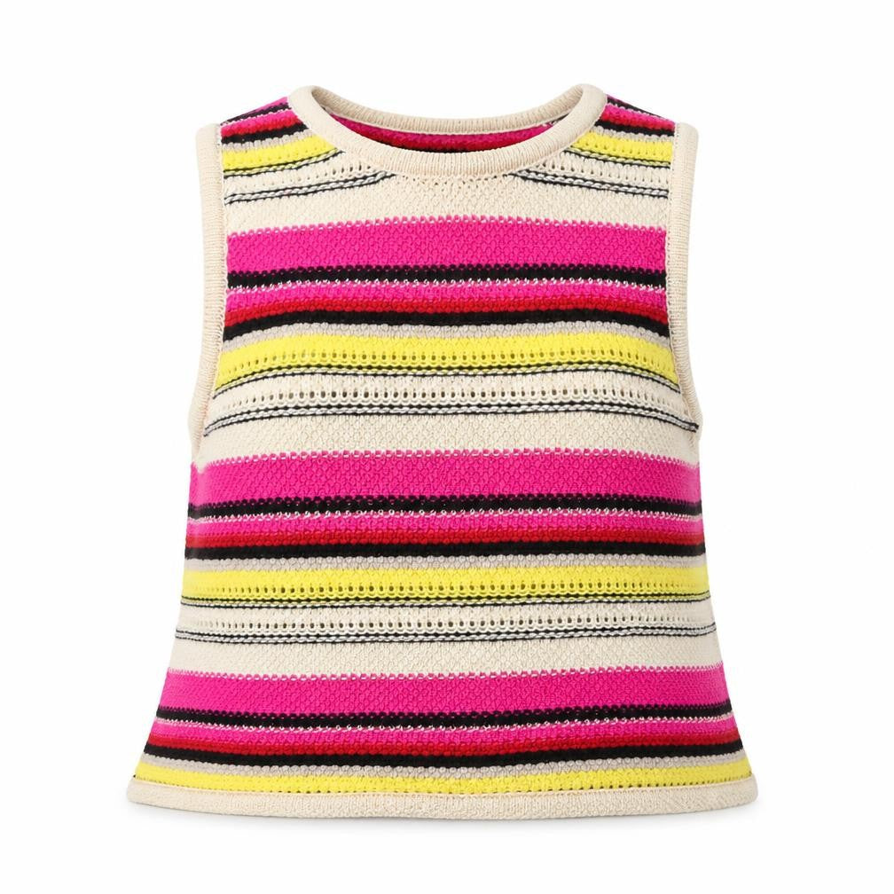 Stradivarius Womens Multicoloured Striped Knit Pullover Jumper Size S