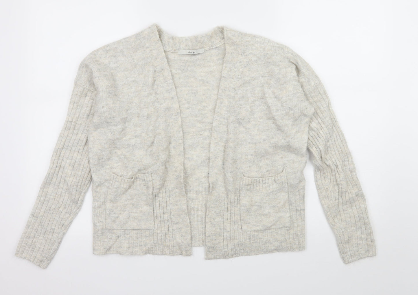 George Womens Ivory  Knit Cardigan Jumper Size S
