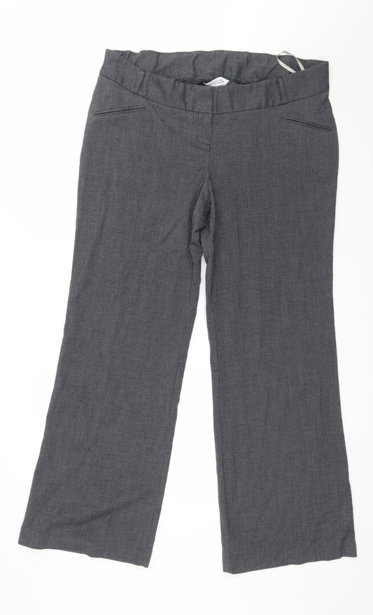 Dorothy Perkins Womens Grey   Trousers  Size 14 L31 in