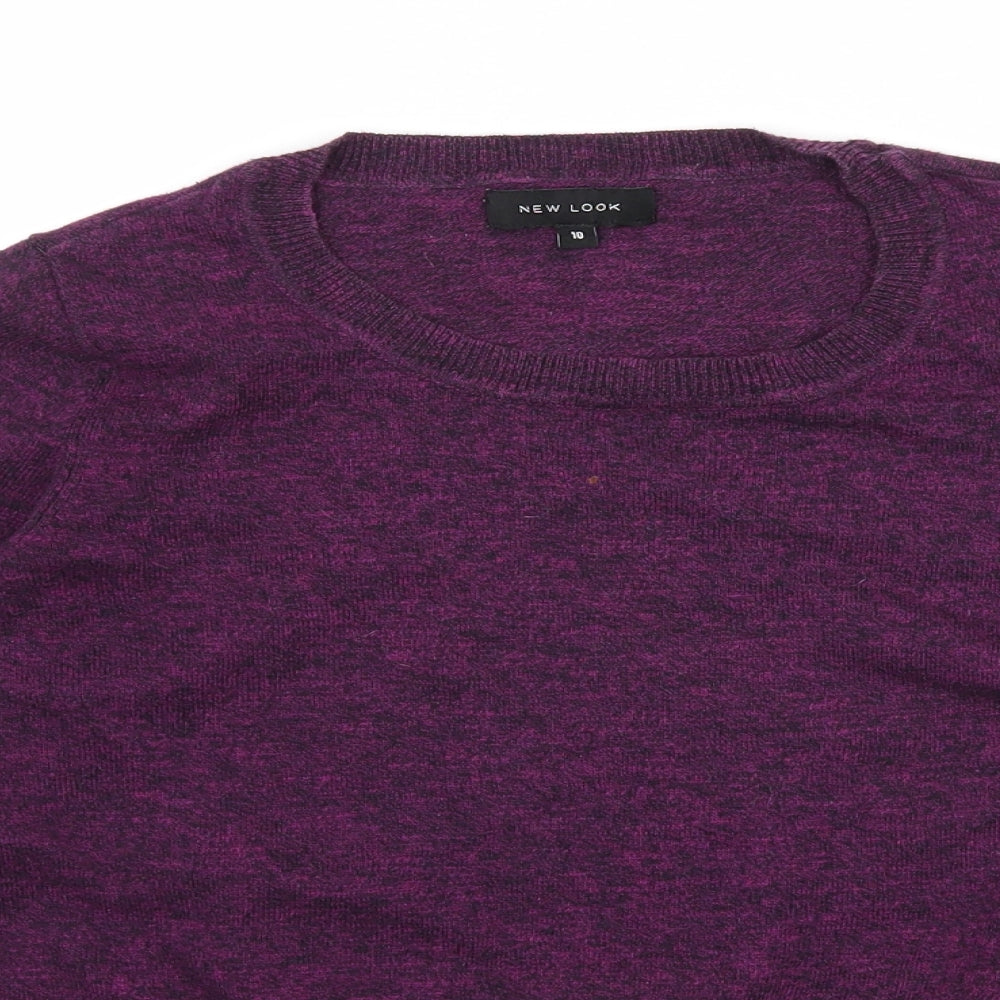 New Look Womens Purple  Knit Pullover Jumper Size 10