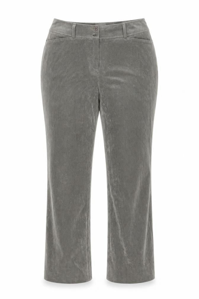 Frank Walder Womens Green  Velour Trousers  Size 14 L31 in