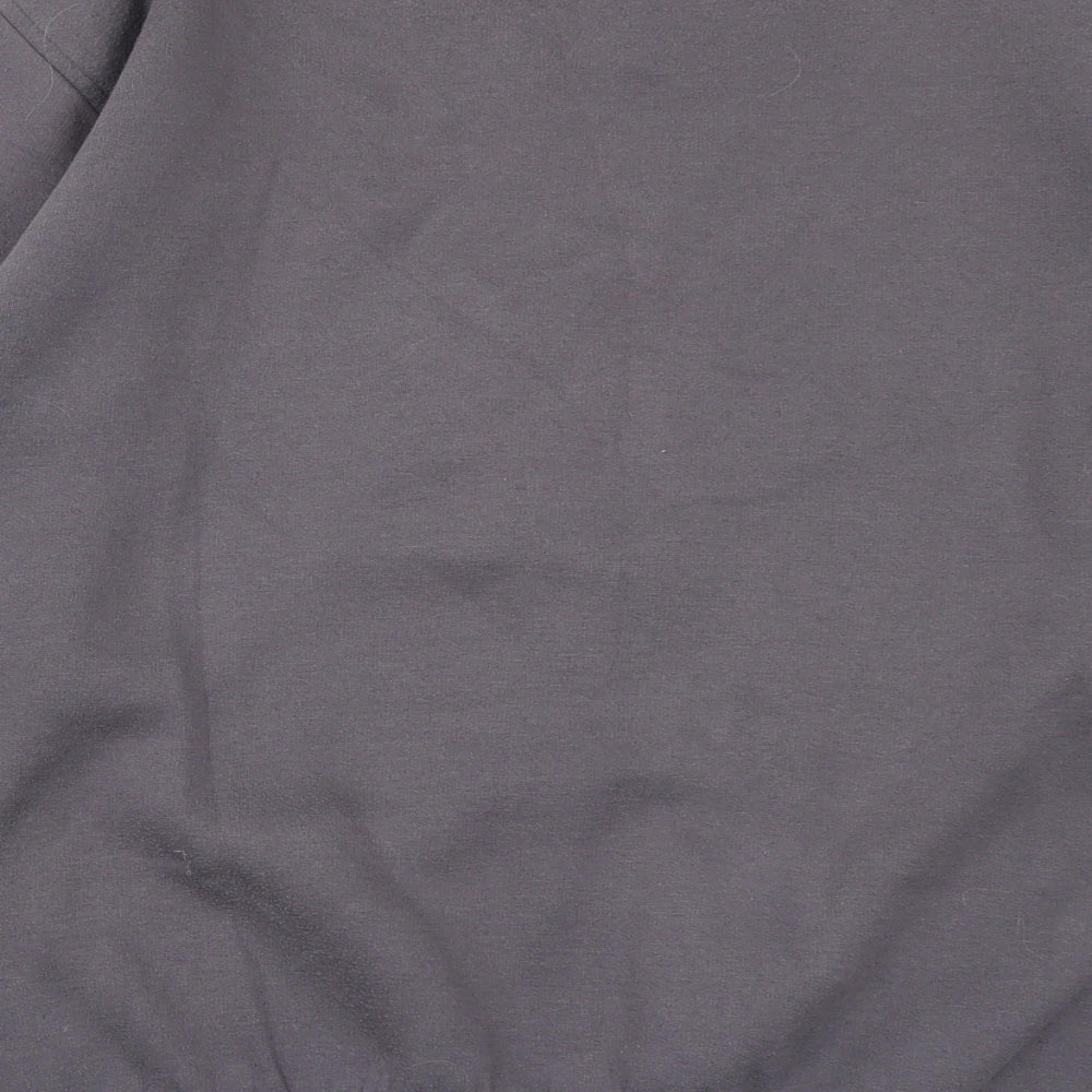 Midnight Sun Design Womens Grey   Pullover Sweatshirt Size S