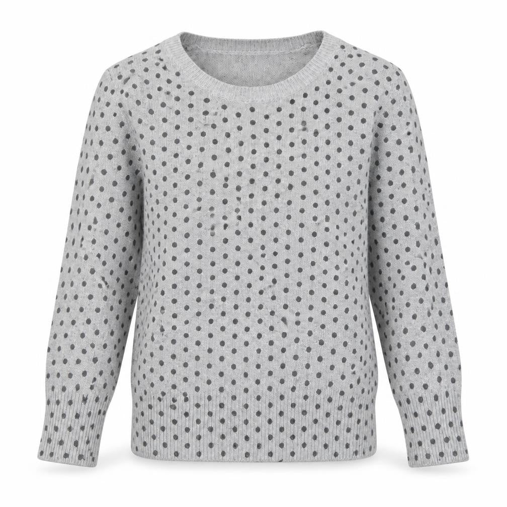 Dorothy Perkins Womens Grey Polka Dot  Pullover Jumper Size 8