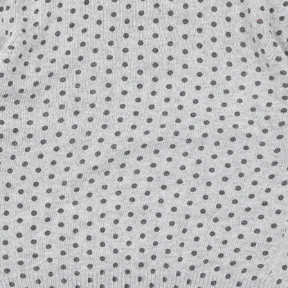 Dorothy Perkins Womens Grey Polka Dot  Pullover Jumper Size 8