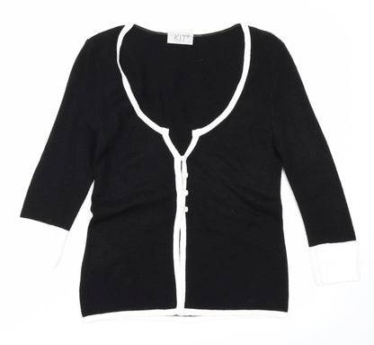 Kit Womens Black   Cardigan Jumper Size 12