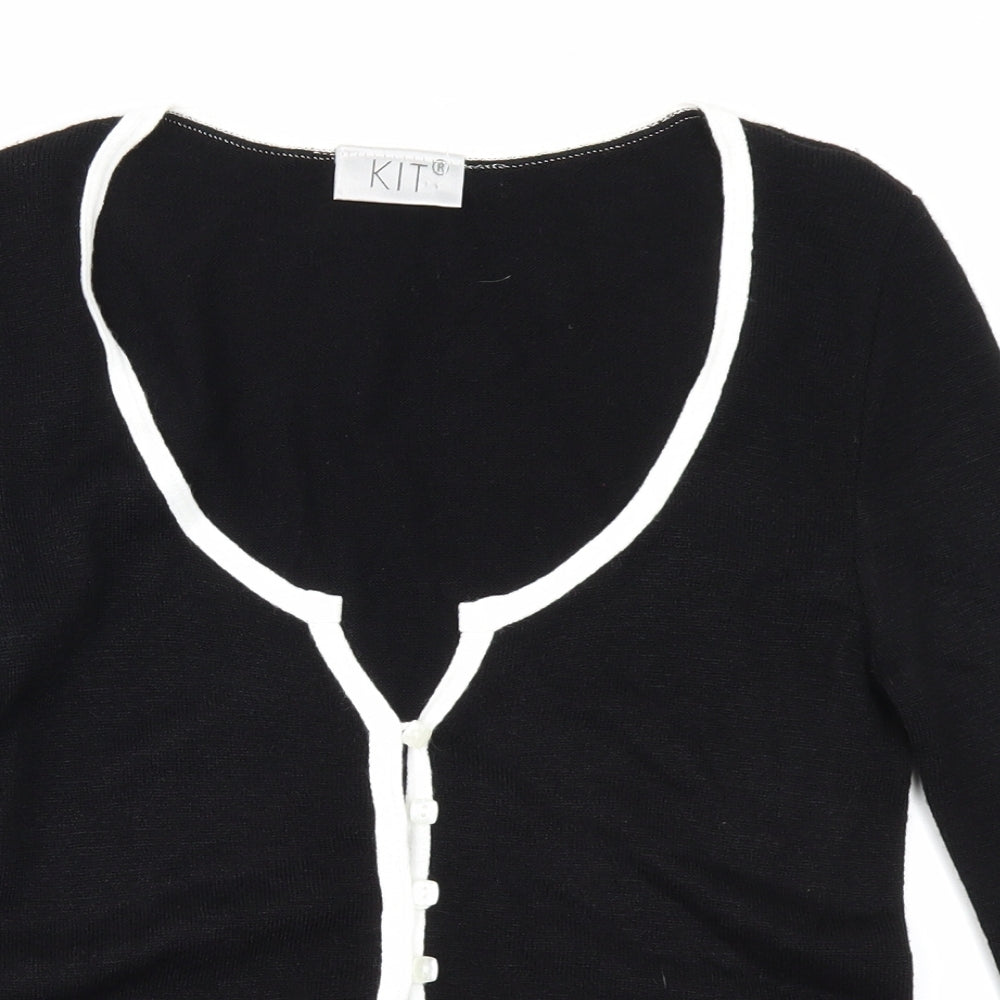Kit Womens Black   Cardigan Jumper Size 12