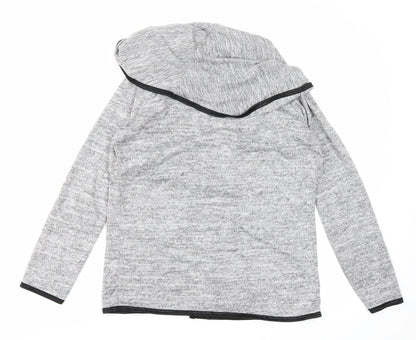 Back view of Izabel women’s grey cardigan jumper, size UK 8