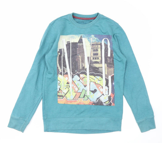 Denim 73 Boys Blue   Pullover Sweatshirt Size 10-11 Years