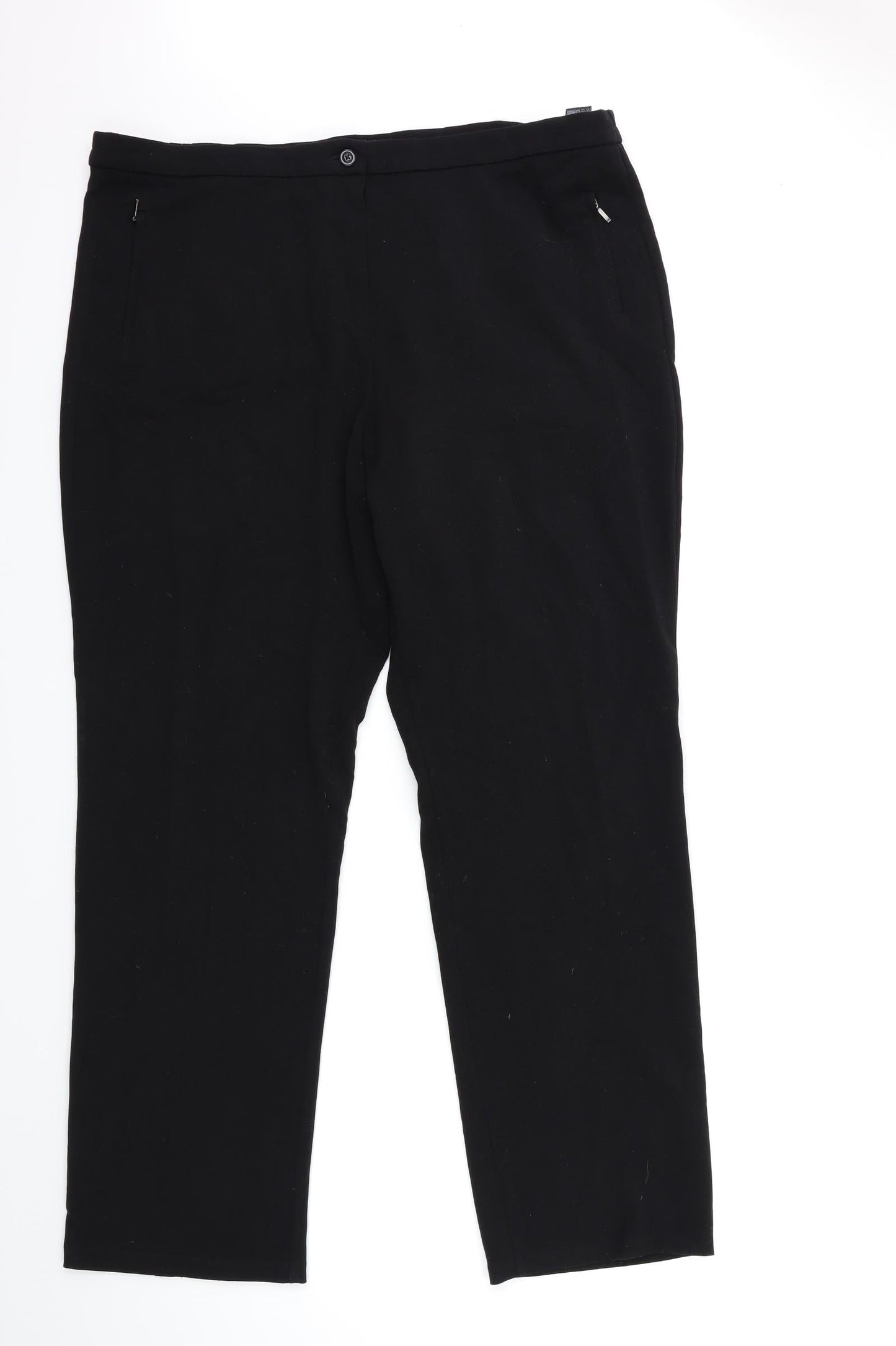Marks and Spencer Womens Black   Trousers  Size 18 L23 in