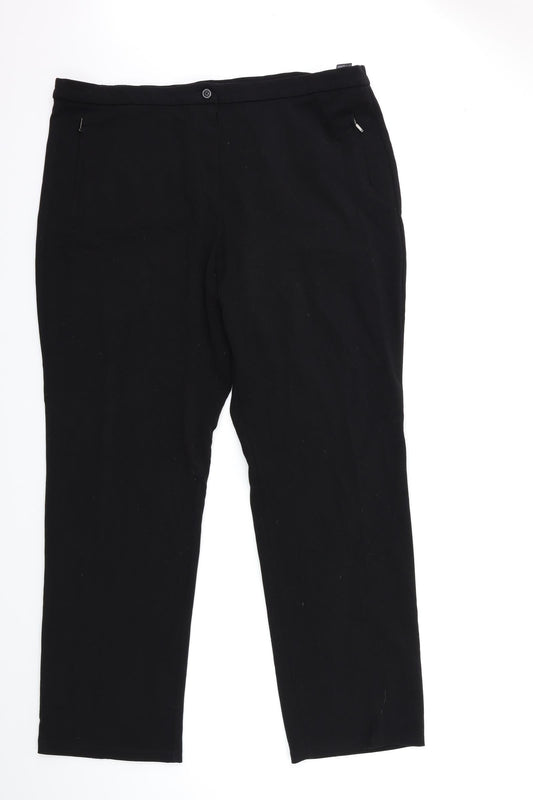 Marks and Spencer Womens Black   Trousers  Size 18 L23 in