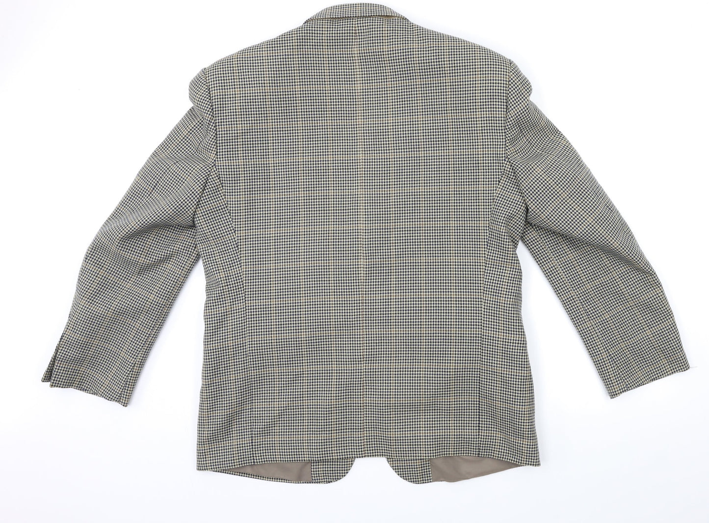 Preworn Mens Beige Check  Jacket Suit Jacket Size 40