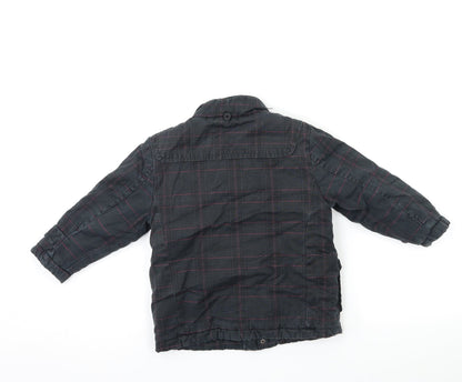 Back view of Pumpkin Patch boys’ grey jacket coat, size 3, years