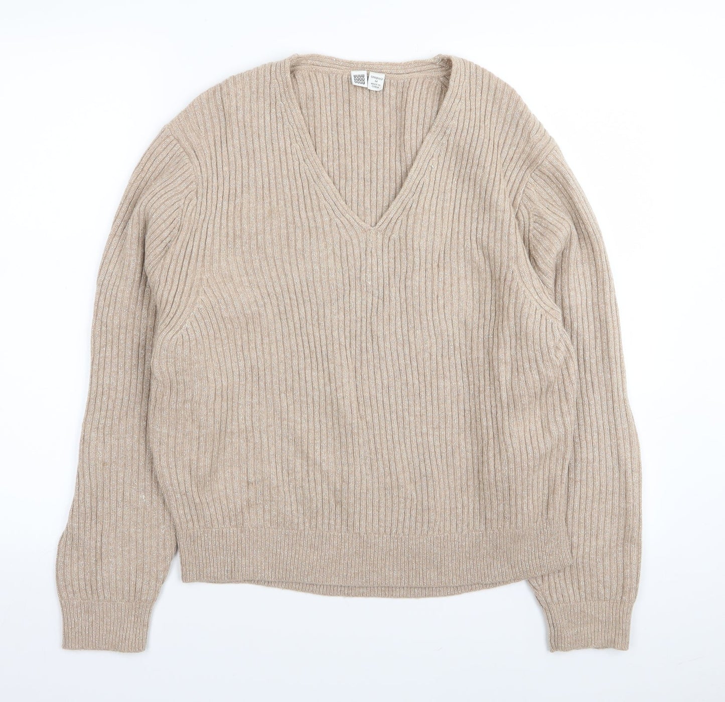 uuu Womens Beige   Pullover Jumper Size M
