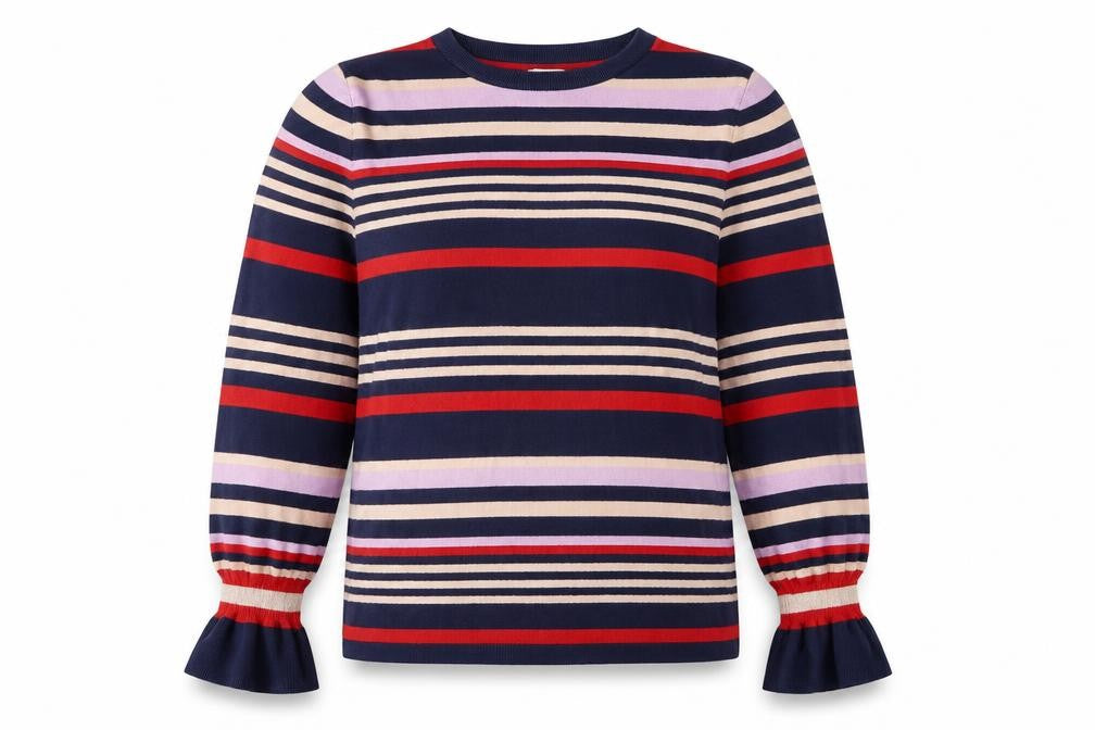 Saint Tropez Clothing Womens Multicoloured Striped  Pullover Jumper Size XL