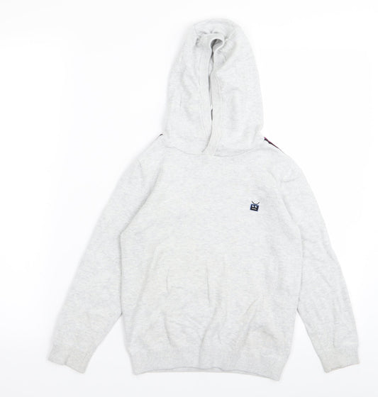 NEXT Girls Grey Striped  Pullover Jumper Size 7 Years