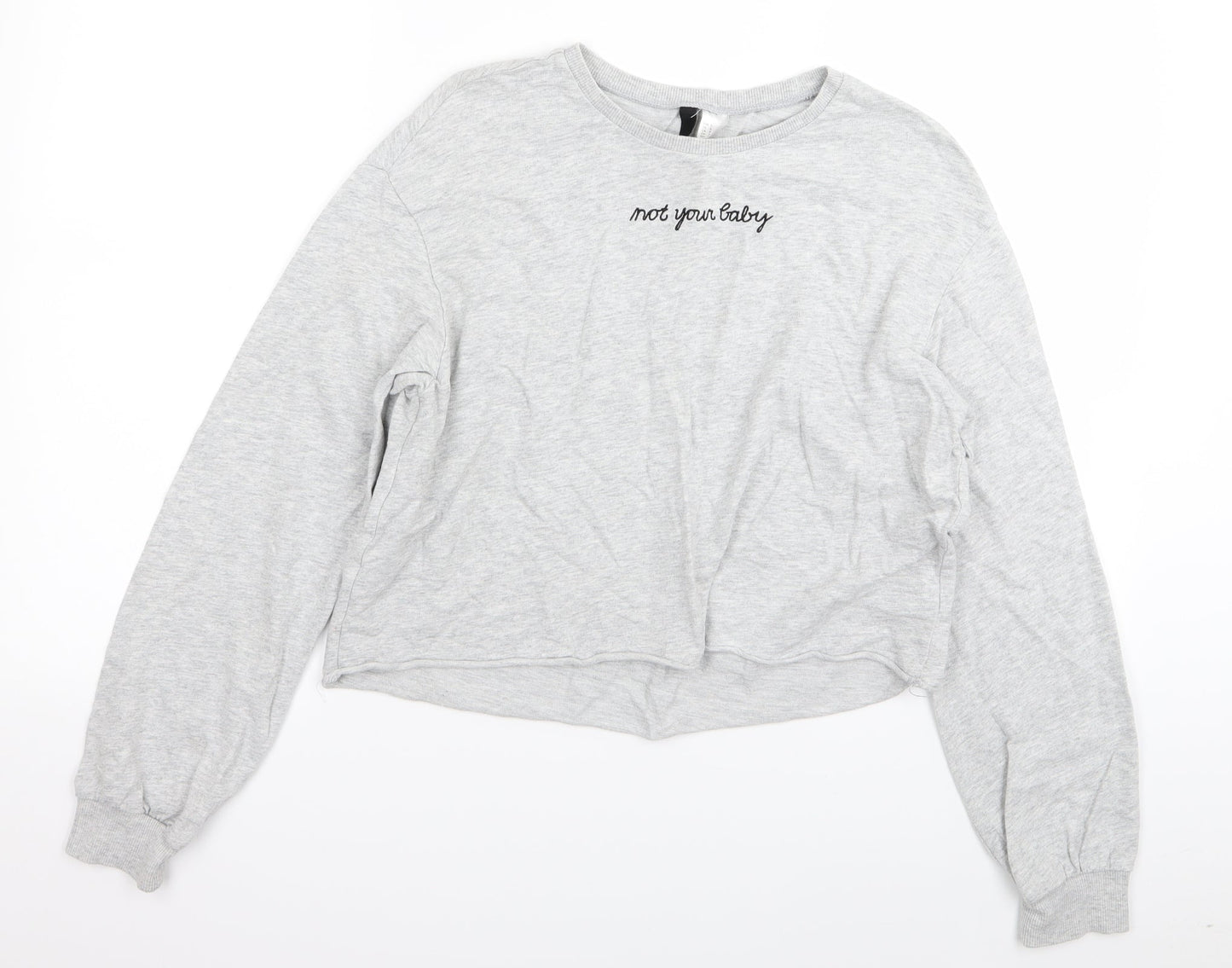 H&M Womens Grey   Pullover Jumper Size S