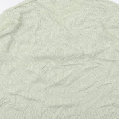 Damart Womens Green Floral  Pullover Jumper Size 14