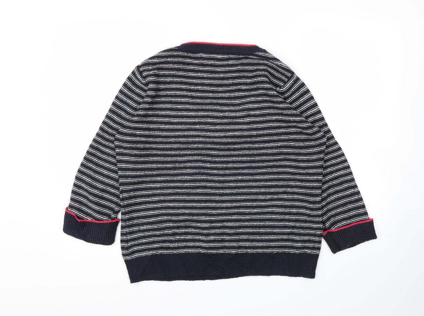 Per Una Womens Blue Striped  Pullover Jumper Size M