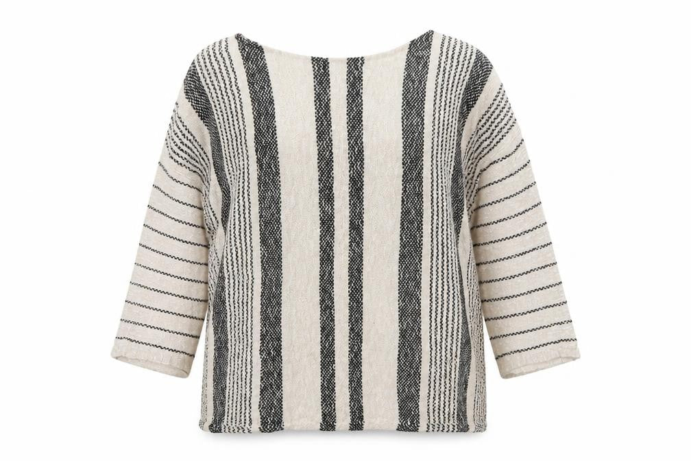 Papaya Womens Beige Striped  Pullover Jumper Size L