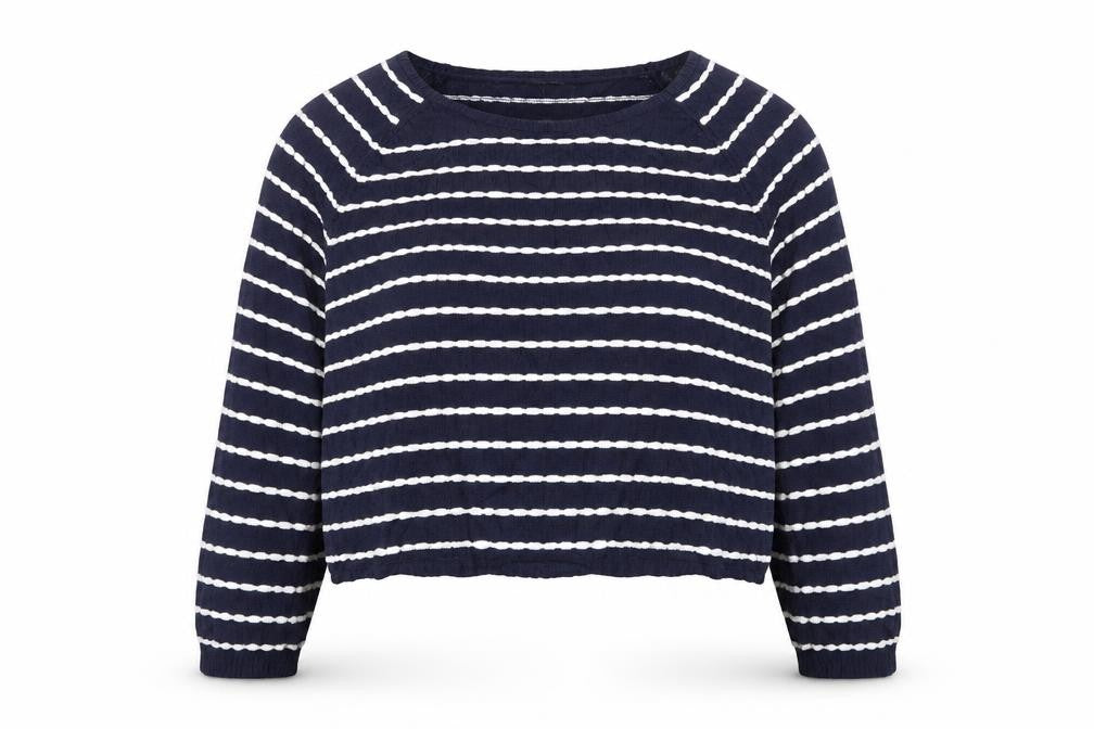 New Look Womens Blue Striped  Pullover Jumper Size 12