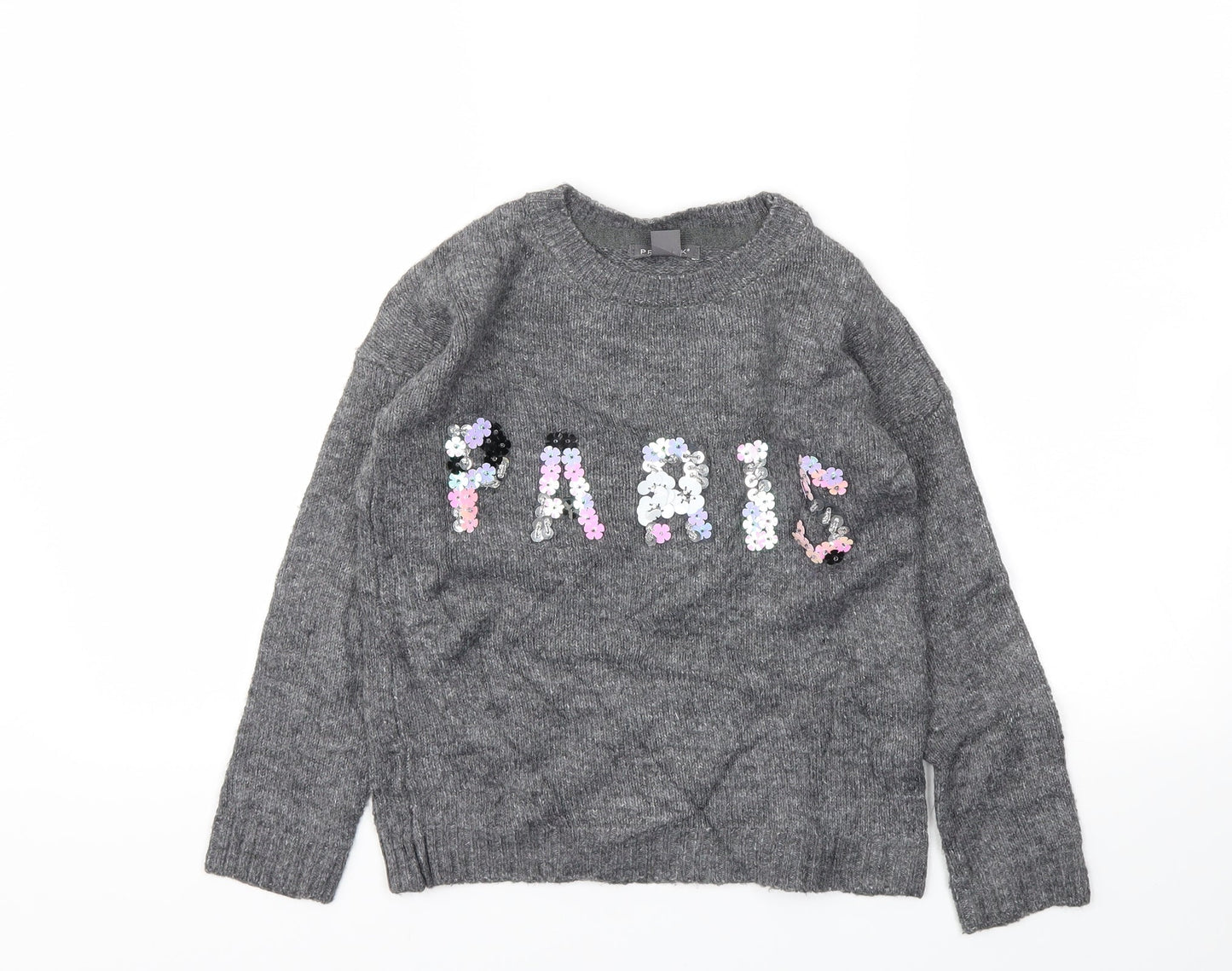 Primark Girls Grey   Pullover Hoodie Size 8-9 Years