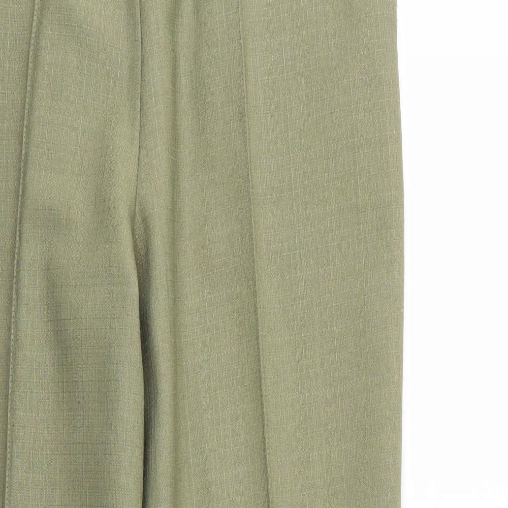 M&S Womens Green   Trousers  Size 10 L26 in - Stretch waistband