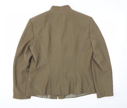 Preloved Gerry Weber Womens Green   Jacket Blazer Size 14 - Back