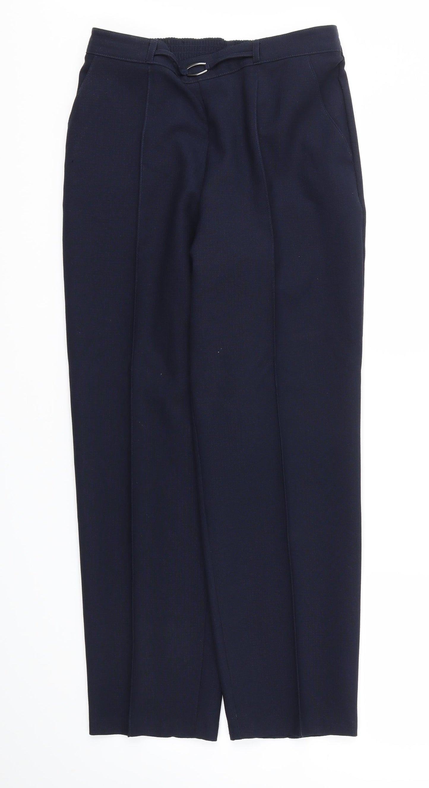 M&S Womens Blue   Trousers  Size 10 L27 in - Stretch waistband