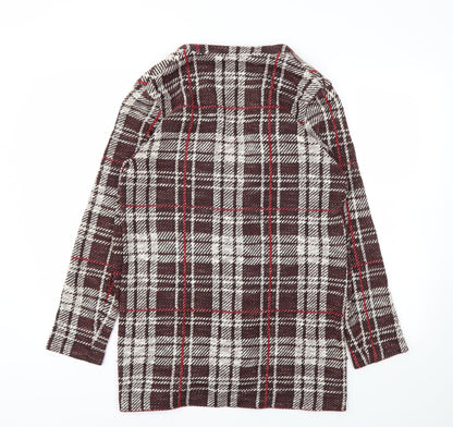 New Look Womens Red Check  Jacket Blazer Size 12
