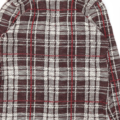 New Look Womens Red Check  Jacket Blazer Size 12