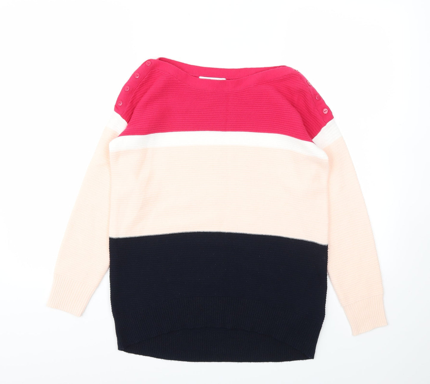 Debenhams Womens Multicoloured Striped  Pullover Jumper Size 8