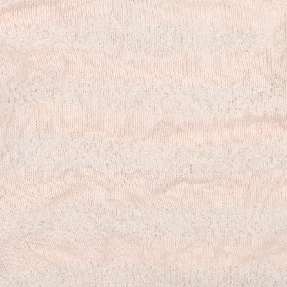 Brand and care label for Red Herring women’s pink striped jumper, size UK 16